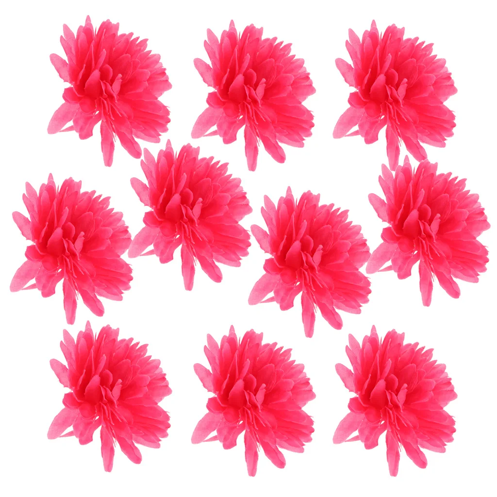 10 Pieces 3inch Silky Flower Pom Poms, Wedding Tea Party Home Decor, Bridal Flowers, Boquet 11 Color Available