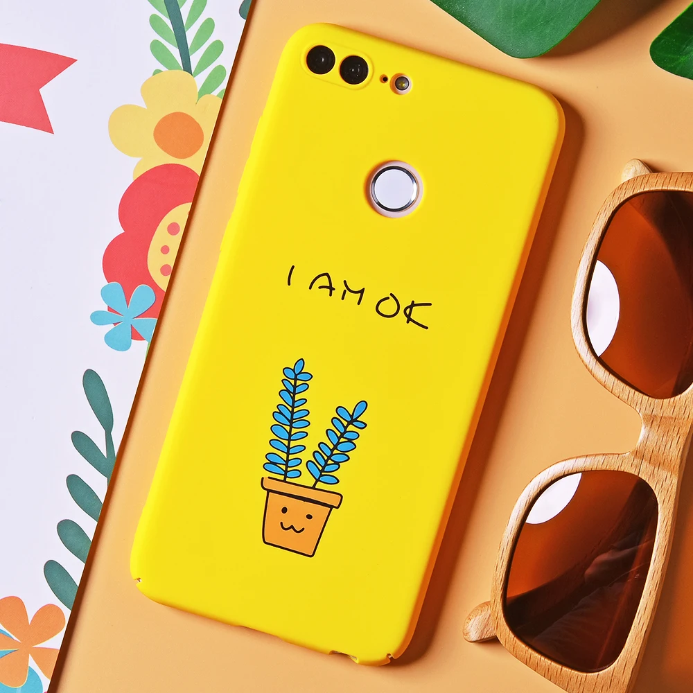 Чехол TOMKAS с милым мультяшным жирафом для Huawei Honor 9 Lite 10 жёсткий чехол цветочным