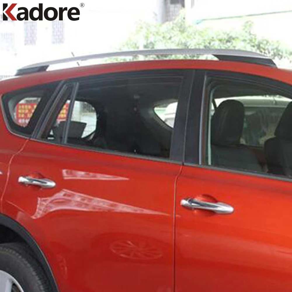 لتويوتا RAV4 RAV 4 2013 2014 2015 2016 2017 سبائك الألومنيوم أسود حامل سقفي مع مسامير سقف ناقلات الأمتعة الأمتعة حامل
