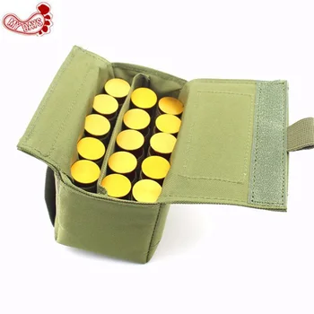 

15 Rounds Hunting Gun Accessories Ammo Pouch Molle Bag 12GA 12 Gauge Shells Heavy Duty Airsoft Shotgun Reload Magazine Pouches