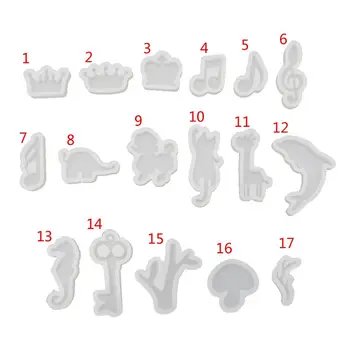 

Silicone Resin Mold Jewelry Tools Cat Rabbit Deer Dolphin Jewelry Keychain Pendant DIY Mold Handmade Craft Epoxy Resin Mold