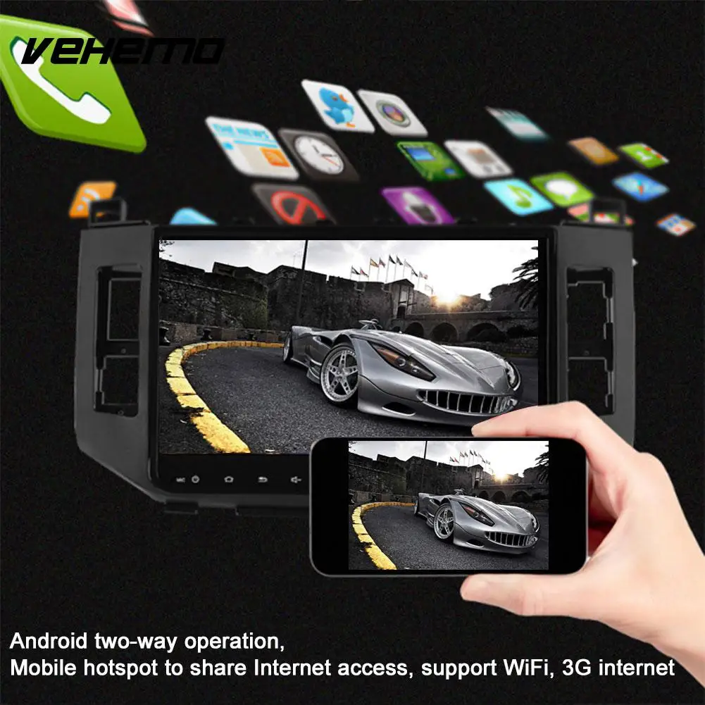 

Vehemo Car GPS MP5 Player 1G+16G 1080P Quad-Core Premium Rearview Input 4K Video Player OBD Display