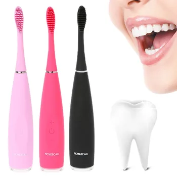 

USB Charge Waterproof Ultrasonic Silicone Electric Toothbrush Whitening Teeth For Children Or Aduilt