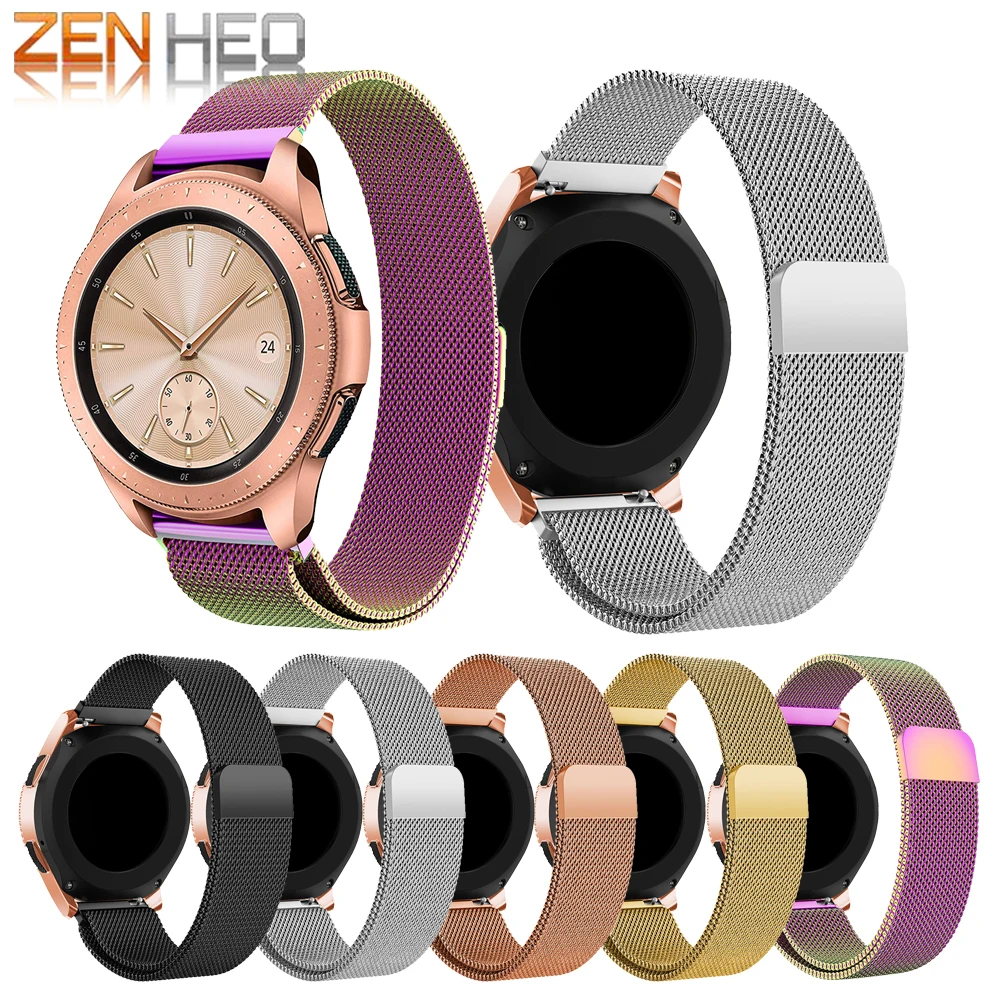 Миланская петля, ремешок для наручных часов для xiaomi huami amazfit bip Нержавеющая сталь для samsung Шестерни S2 Спорт для samsung Galaxy Watch 42 мм