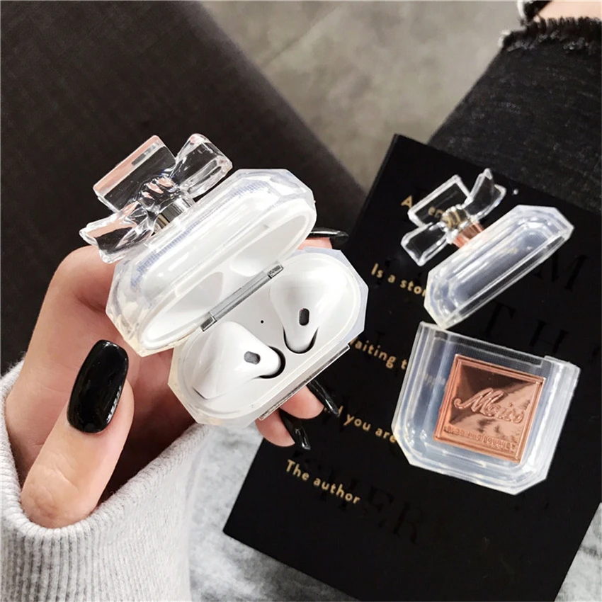 Роскошный флакон духов защитный чехол для Airpods чехол противоударный чехол для Air Pods TPU силиконовый чехол для наушников Чехол