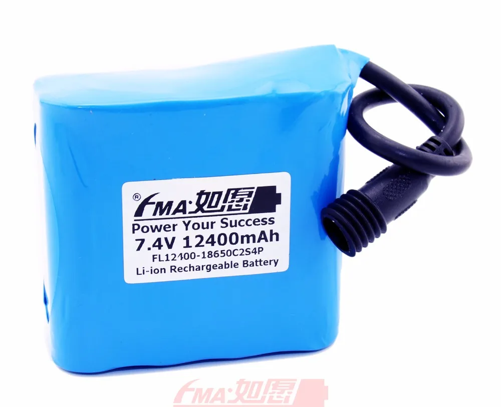 

Protected Li-ion battery Cells from Japan NCR18650 7.4V 12400mAh for Magicshine LED Bike Light w/Waterproof Connector 2S4PX