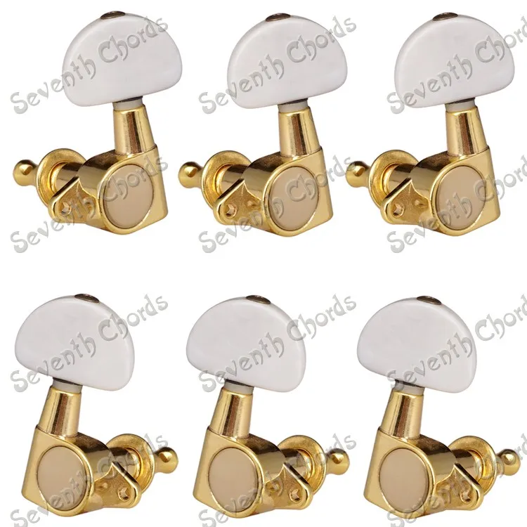 ASet3R3LSealedgearWhitePearlButtonGROStyleGuitarTuningPegs