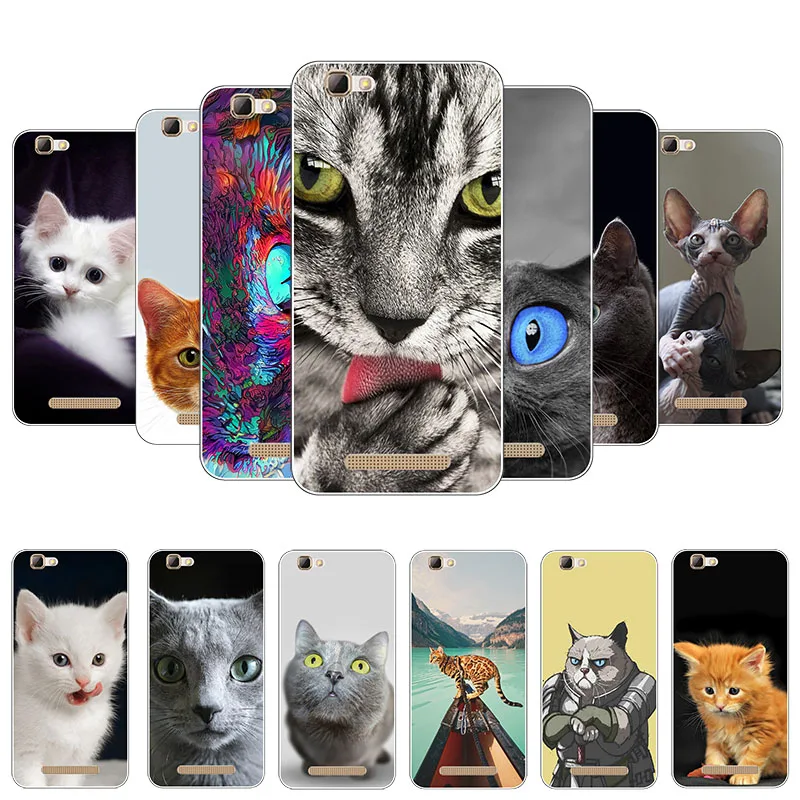 

For zte blade A520 Case,Silicon Cat Painting Soft Back Cover for zte blade V10 A6 A601 A602 A610 A910 Protect Phone cases shell