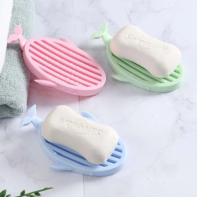

Whale Useful Soap Box Bathroom Draining Soap Dish for Travel Sponge Drainage Plastic Kitchen Tools Soap Box Bathroom Accessories