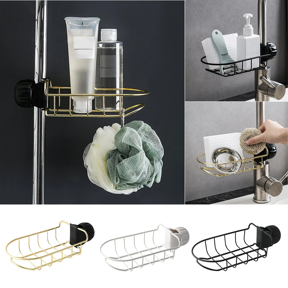 

Dish Cloths Rack Suction Sponge Holder Clip Rag Storage Drainage Shelf Dishwashing Storage Rack For Shower Kitchen Sink 1Pcs
