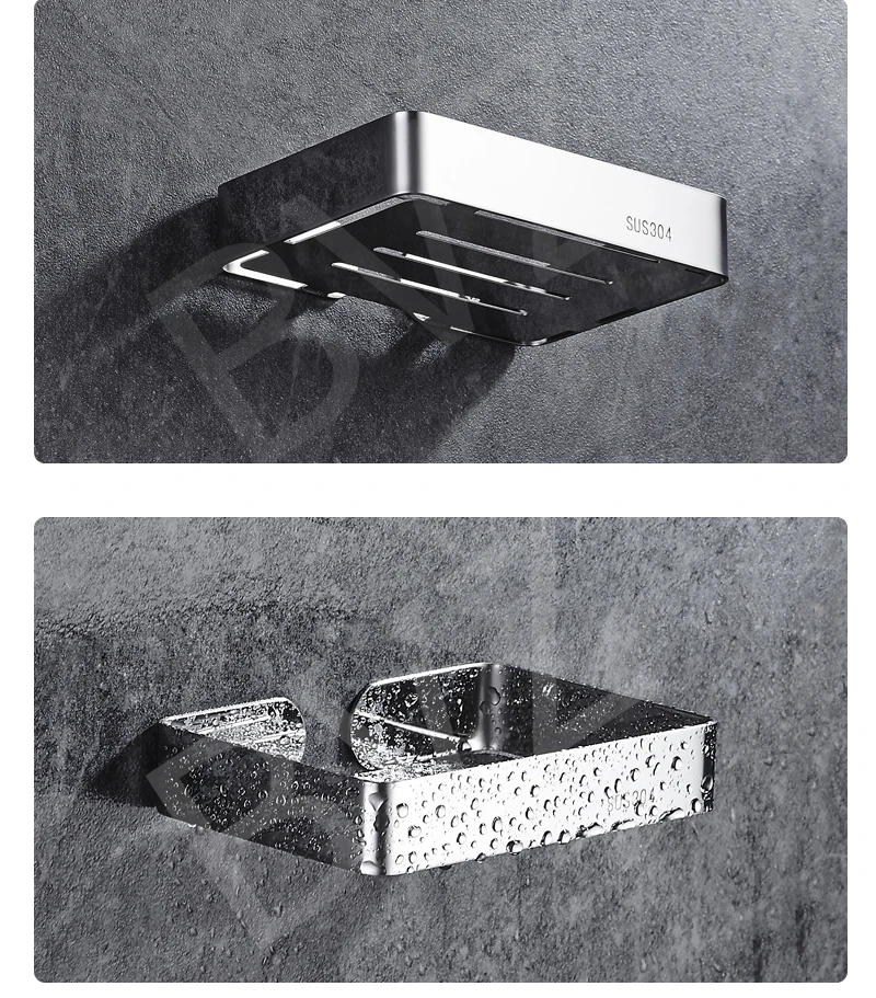 BVZ 304 мыльница из нержавеющей стали настенное крепление мыло, мыльница для хранения бара аксессуары для ванной комнаты органайзер для ванной комнаты