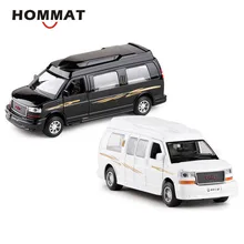 HOMMAT моделирование 1:32 GMC Savana пассажирский фургон автомобиль литой под давлением модель автомобиля металлическая коллекция детский подарок автомобили игрушки для детей