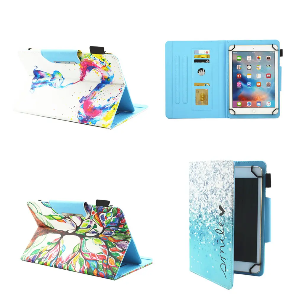 

PU Leather Case stand Cover For Irbis TZ93 9.6 inch Universal 10 inch Android Tablet bags For Huawei Mediapad t3 10 9.6 AGS-L09