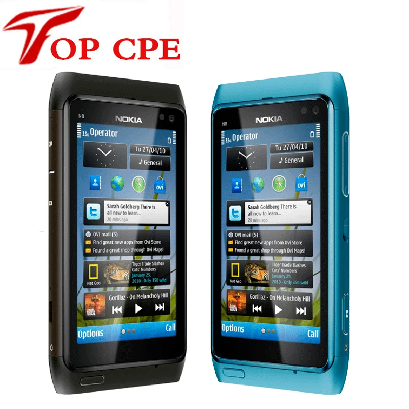 Original Refurbished Nokia N8 mobile phone 3G WIFI GPS 12MP Touchscreen 3 5 Unlocked Mobile Phone