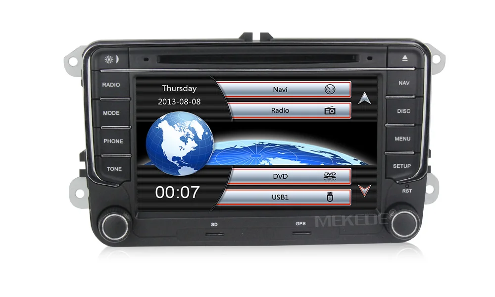Excellent Hot selling! original VW button Car stereo head unit navigation GPS DVD player for VW Skoda Octavia/Fabia/Rapid/Yeti/Superb/Seat 13