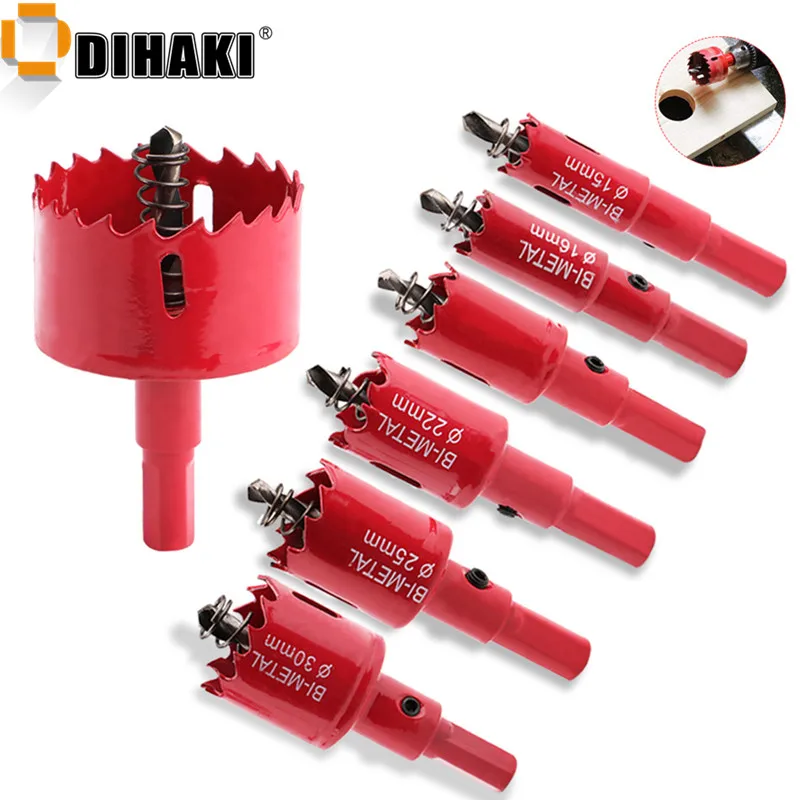 

15-50MM M42 High Speed Steel Bi-Metal HSS Hole Saw Cutter Drill Bit Set Metal Opener Power Tool For Wood Cutter Bit Bench Drill