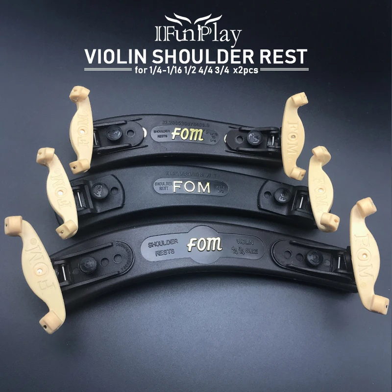 

2pcs FOM Violin Double Side Adjustabale Shoulder Rest for 1/2 1/4 1/10 1/8 1/16 4/4 3/4 Violin Fiddle Accessories