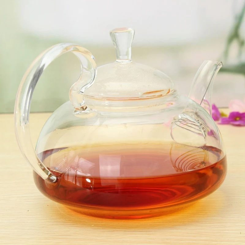 750ml Tea Kettle Heat Resistant Elegant Glass Teapot Infuser Flower Green Tea Pot With Stainless Steel