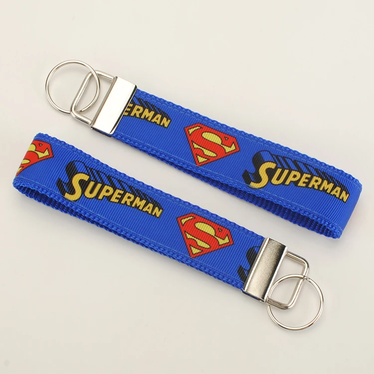 Поводок для собак, ошейник для собак, ремень безопасности, брелок, 1 дюйм синяя лента с рисунком супергероя