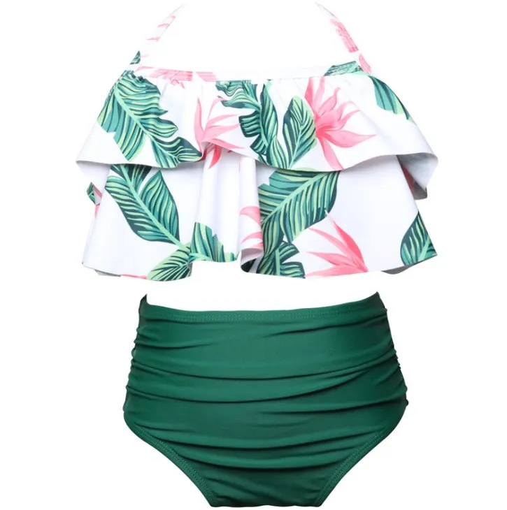 

Mother And Daughter Swimsuit Mommy Me Swimwear Bikini Summer Family Look Matching Clothes Outfits Women Sister Mom Mum Dresses