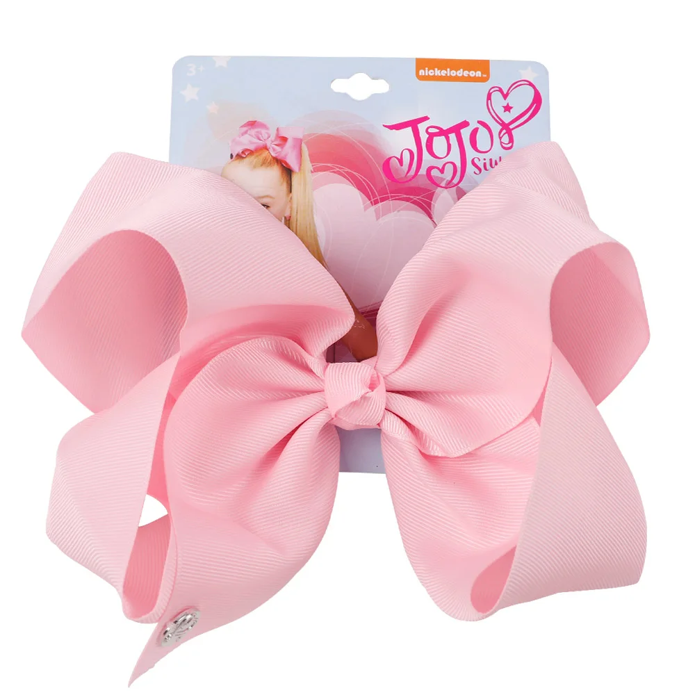 8 дюймов jojo siwa JOJO банты для девочек бант из ленты с зажимами для детей заколки для волос ручной работы бант для девочек головные уборы аксессуары для волос - Цвет: pink