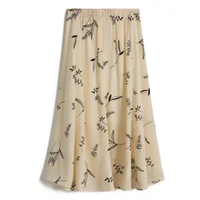 Нежная ветровая литературная ветвь цветка ива шифоновая юбка фея Высокая талия длинная юбка весна слово юбка-зонт