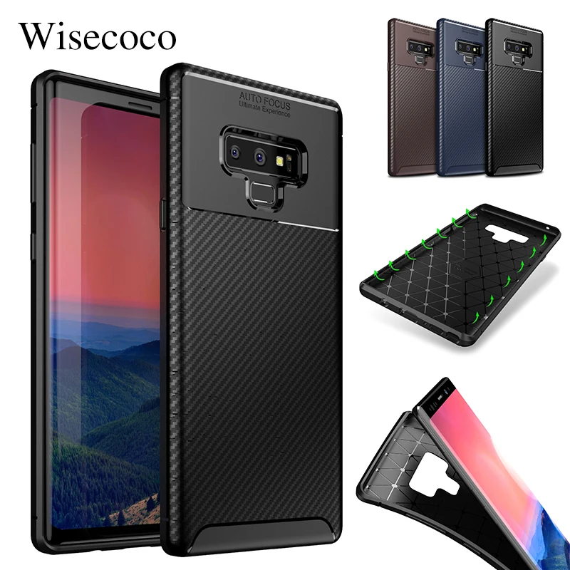 

Soft Carbon Fiber Silicone Case for Samsung Galaxy Note 10 9 S10 5G S9 A9 Star A6 A8 J2 Pro J3 J4 J6 Plus 2018 A70 Matte Cover