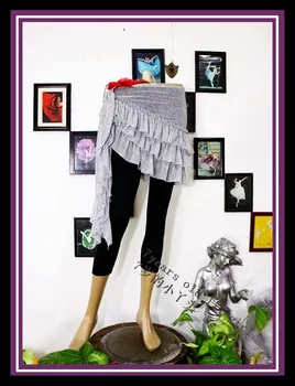 

Transparent thin Tribal belly dance hip over scarf BQ56