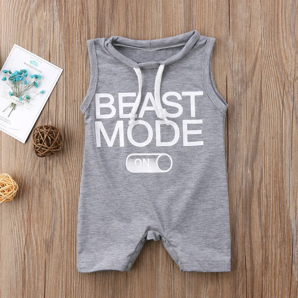 

Toddler Kids Baby Boys Letter Print Romper Jumpsuit Outfit Clothes Summer baby clothing kid clothes Onesies boys leotard