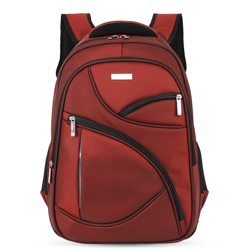 

Puimentiua Casual Solid Color Material Oxford Man's Backpack Multi-functional Large-capacity Student Schoolbag Simple Bag Unisex