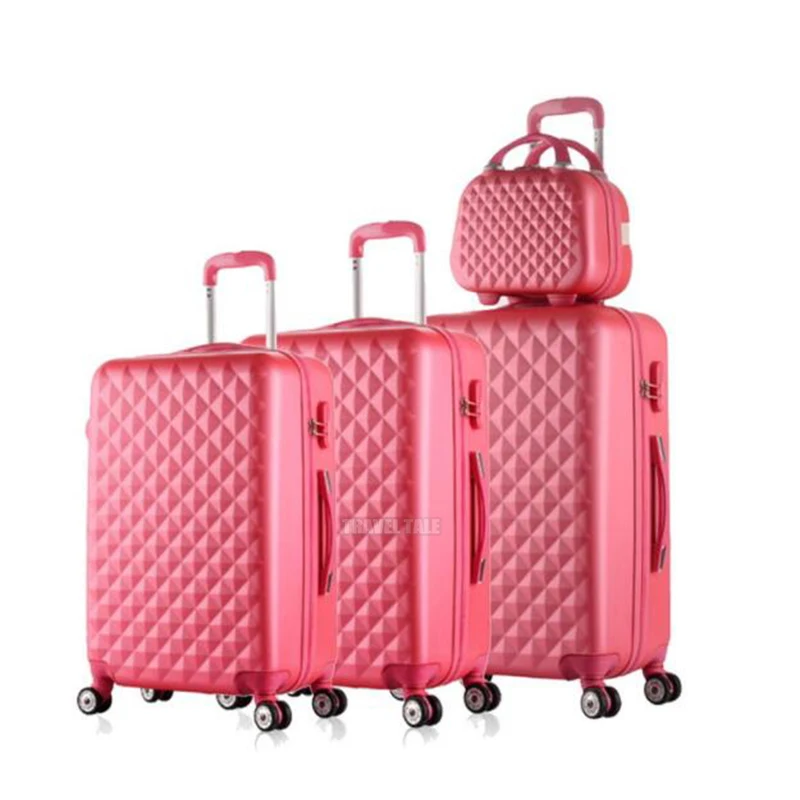 

CHENGZHI women spinner abs cabin check in suitcase set 20"24"28" trolley luggage set with wheels