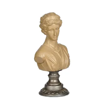 

Greek Mythology Hermes Hera Goddess Bust Golden Mask Statue Figurine Resin Art&Craft Home Decoration R1434