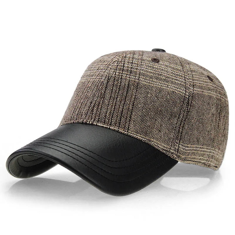 [AETRENDS] винтажная Клетчатая Мужская шапка, зимняя бейсболка, бейсболка, спортивные шапки для гольфа с козырьком из искусственной кожи, мужская шапка Z-3888 - Цвет: Color No 3