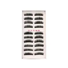 Big sale! 10 Pair Fashion Natural Handmade Long False Black Eyelashes Makeup 17July20