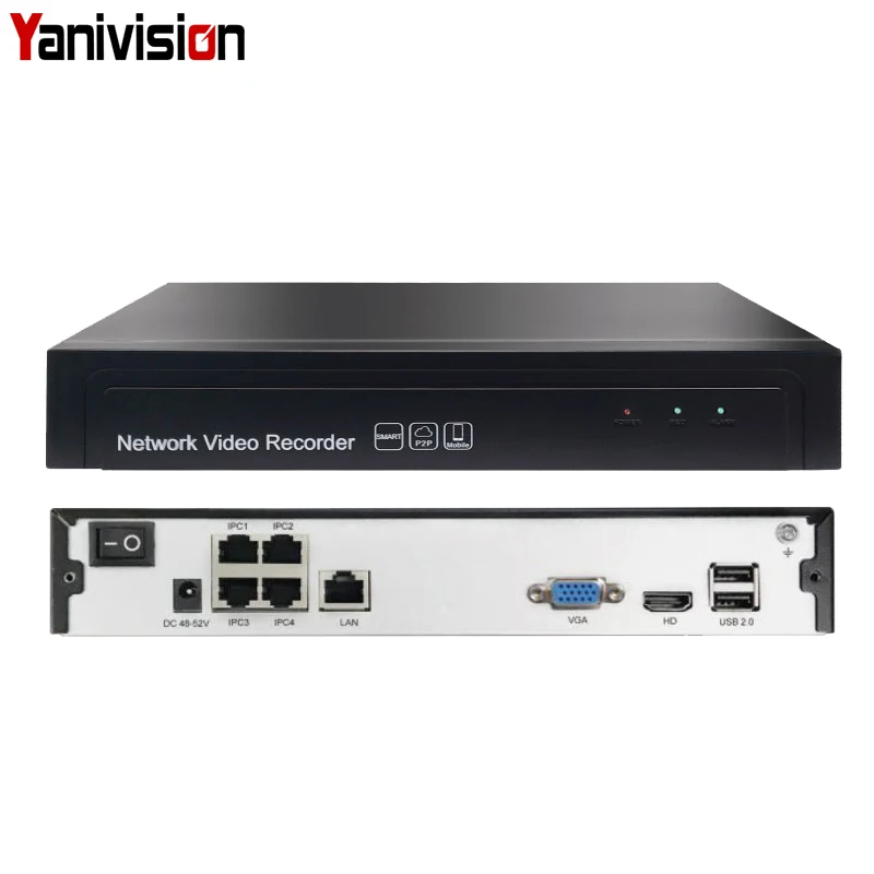  Free Mobile APP FULL HD 48V PoE NVR 8Channel 5MP IEEE802.3af Security NVR PoE Switch Inside ONVIF A