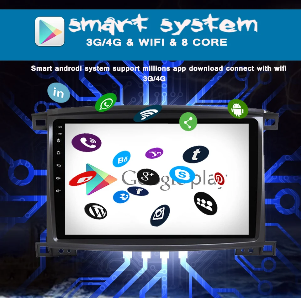 Sale 2+32G Android 7.1 Car DVD Player for Toyota LC 100 Land Cruiser 100 2003 2004 2005 2006 2007-18 BT WIFI GPS Navigation System 4 Sale 2+32G Android 7.1 Car DVD Player for Toyota LC 100 Land Cruiser 100 2003 2004 2005 2006 2007-18 BT WIFI GPS Navigation System 4