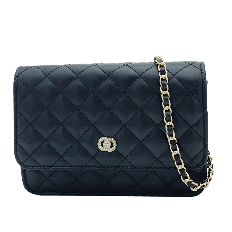 

KYYSLO Small Fragrance Rhombic Chain Bag Small Bag Women PU Leather Tide Foreign Wild Casual Fashion Shoulder Crossbody Bag