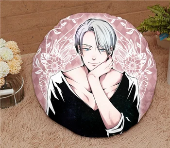 

Oct. New Home Textile Yuri On Ice Anime Victor Nikiforov 15.7 Inches Micro-suede Fabric Round Soft Pillow Hot Sale Gift #41188