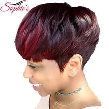 Best Offers Sophie's Brazilian Bob Wig Short Human Hair Wigs For Black Women Remy Straight Hair Wig 1b Purple 99j Blue Ombre Human Hair Wig Best Offers Sophie's Brazilian Bob Wig Short Human Hair Wigs For Black Women Remy Straight Hair Wig 1b Purple 99j Blue Ombre Human Hair Wig