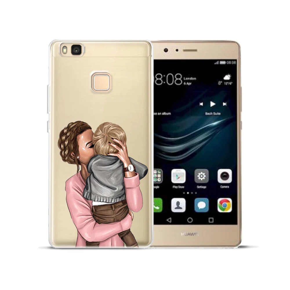 Мягкий ТПУ чехол для Huawei P8 P9 P10 Plus P20 P30 Lite Mate 10 20 Pro силиконовый с коричневыми