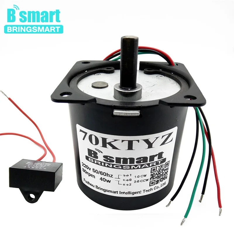 Bringsmart синхронный двигатель переменного тока 160 кг. См 220 В мини редуктор с высоким