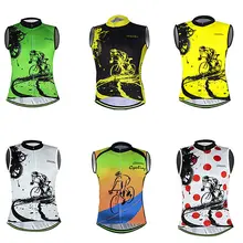 Модная рубашка для езды на велосипеде без рукавов на молнии дышащий тренировочный жилет велосипедная Одежда Майки Топы Одежда Спортивная одежда