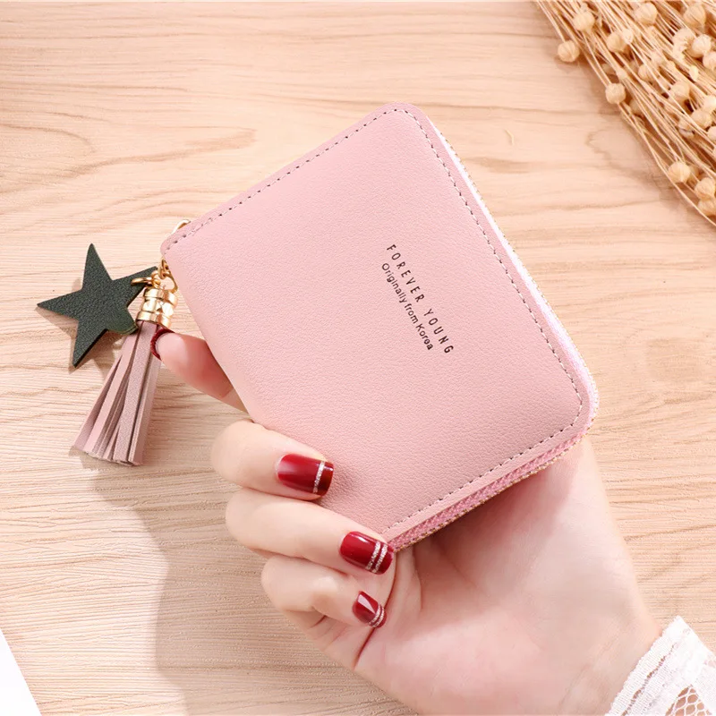 

New Ladies Wallet Short Mini Multi-function Zipper Zero Shoulder Bag Handbag Tassel Spot Wholesale Carteras Mujer De Hombro