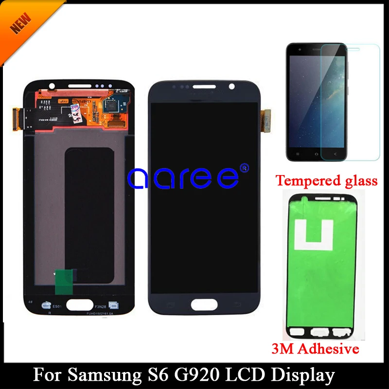 

100% Tested Super AMOLED For SAMSUNG S6 G920F LCD Display for Samsung S6 G920I G920I LCD Screen Touch Digitizer Assembly