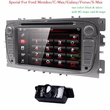 Double 2 Din Car DVD Player GPS Navi for Ford Focus Mondeo Galaxy 3G Audio Radio Stereo Head Unit BT iPod RDS Can-Bus 8G map CAM