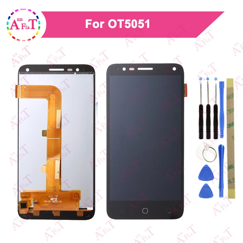 ЖК-дисплей для Alcatel Pop 4 5051 5051D 5051X 5051J 5051M OT5051 OT5051D OT5051X с сенсорным датчиком в сборе