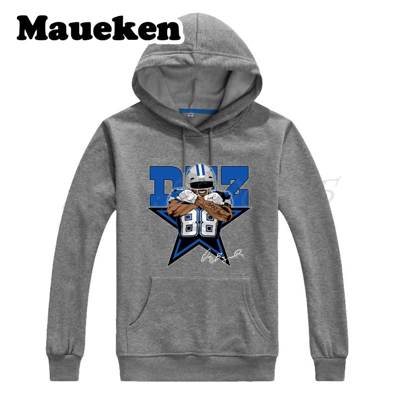 Мужские толстовки с капюшоном dallas #88 Dez Bryant и толстой шнуровкой для фанатов ковбоя