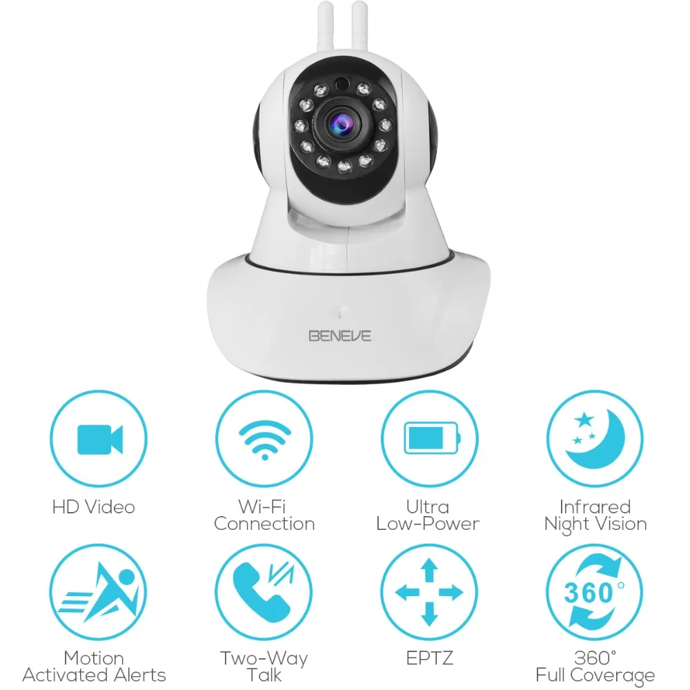 Домашняя безопасность 1080P Wifi ip-камера, Аудио запись, беспроводная камера наблюдения, детский монитор, камера с функцией автоматического слежения