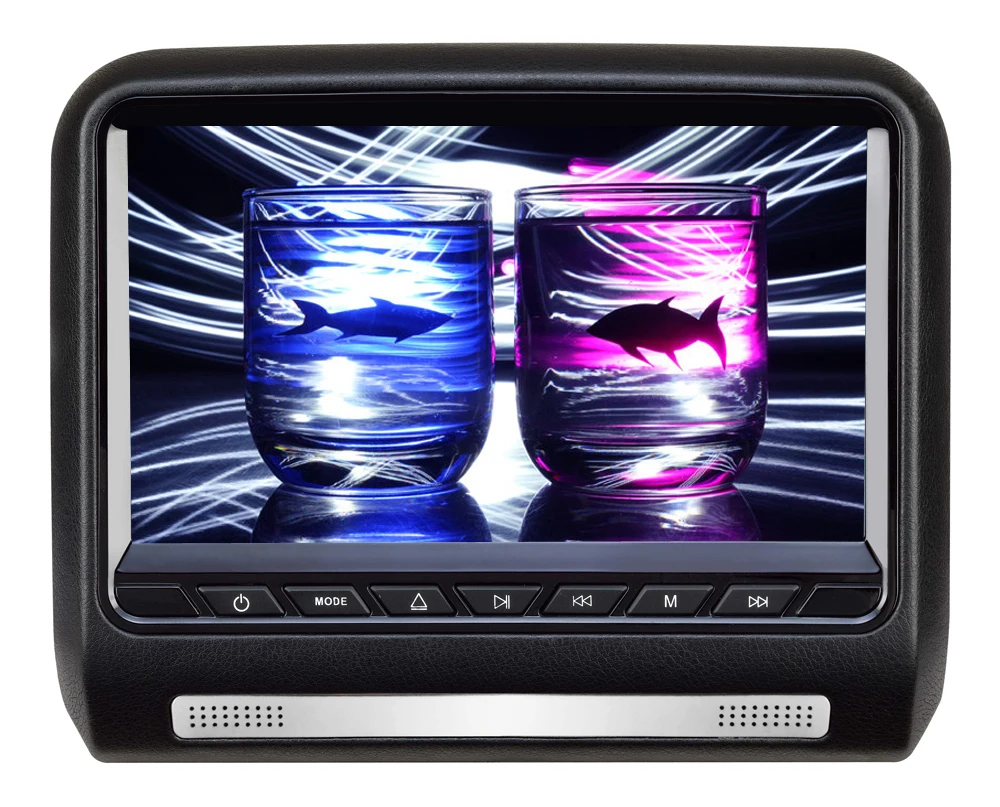 Pair 9 Inch LCD Car Multimedia Bracket Headrest Monitor DVD Player Support Audio Video USB SD