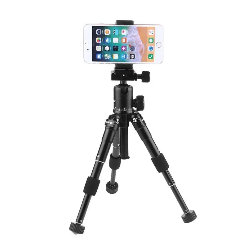 

Zomei Mini Folding Aluminum Desktop Selfie Tripod Phone Stand Mount for DSLR Camera for iPhone X 8 Android Smartphone